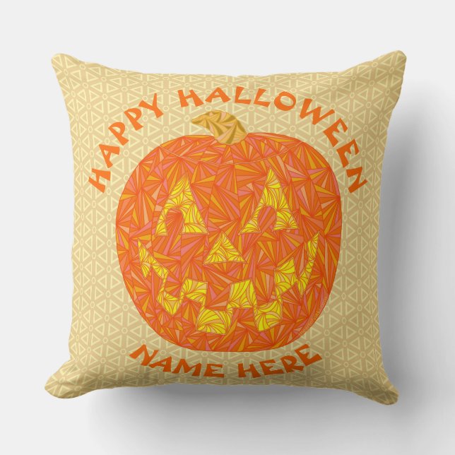 Coussin Jolly Jack-o'-lantern Citrouille Halloween (Recto)