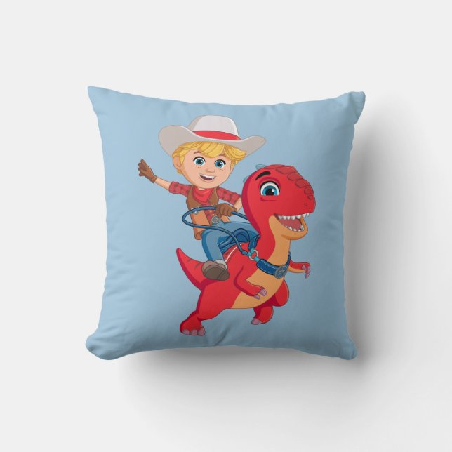 Coussin Jon et Blitz | Dino Ranch (Recto)