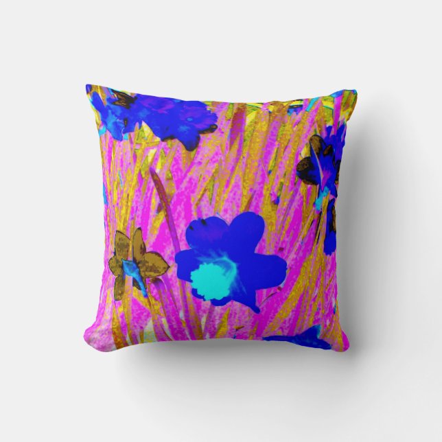 Coussin 'Jonquilles roses' (Recto)