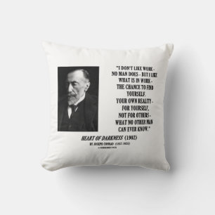 Coussin Joseph Conrad Chance De Travail Votre Propre Citat