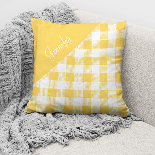 Coussin Jote Buffalo Jaune Plaid Check Nom du Motif