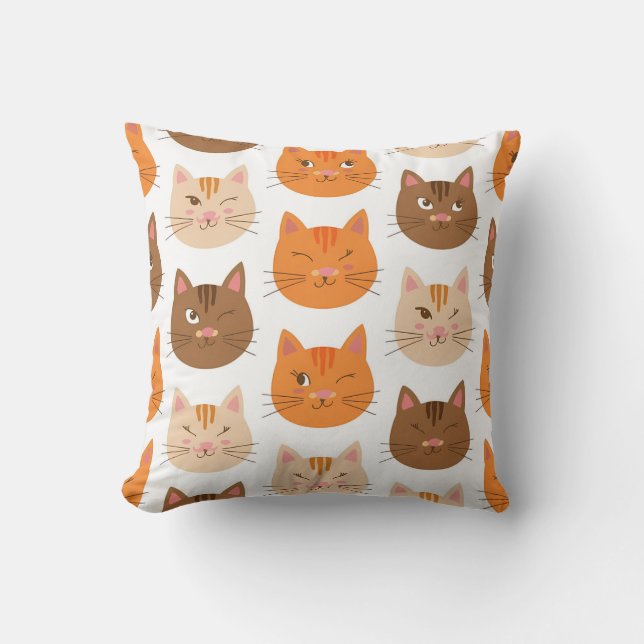 Coussin Jote Chat face Motif (Recto)