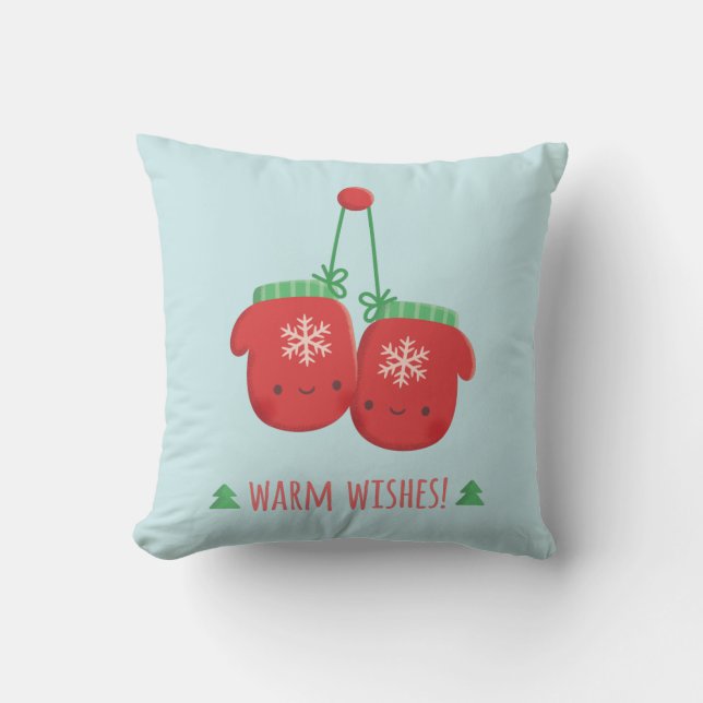 Coussin Jote Wives Mittens Décor Chambre de Noël (Recto)