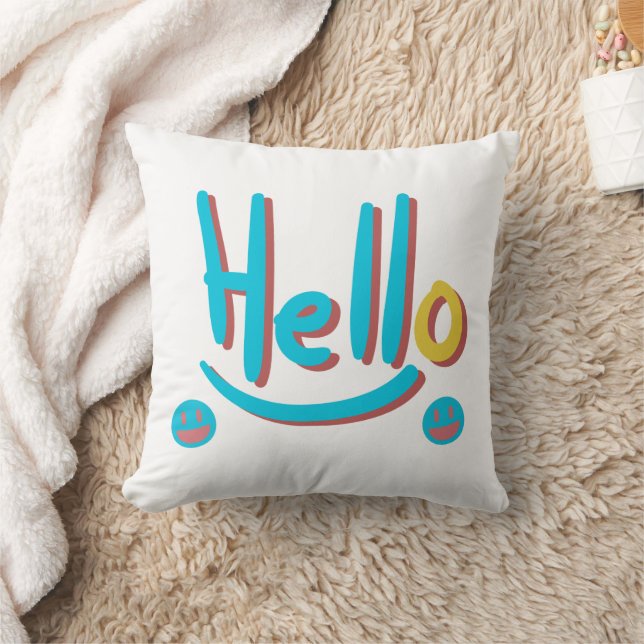 Coussin Jouer Abstrait Hello Motif Art (Couverture)