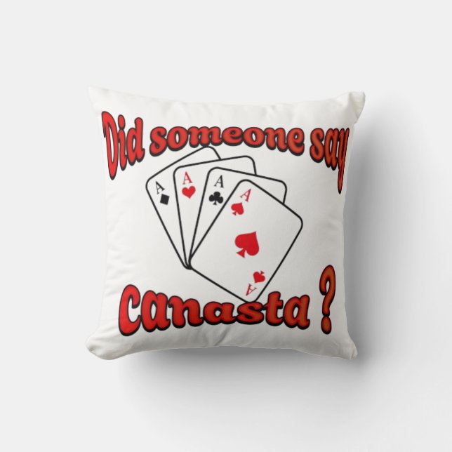 Coussin Jouer aux cartes Canasta (Recto)