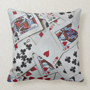 Coussin Jouer aux cartes Poker Games Queen King