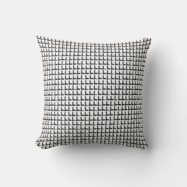Coussin Jouer Carrés noir et blanc (Recto)