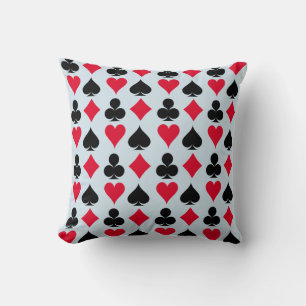 Coussin Jouer des symboles de cartes motif