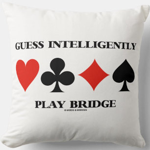 Coussin Jouer Intelligemment Bridge Quatre combinaisons de