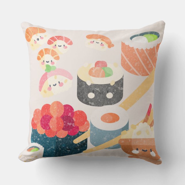 Coussin Jouer l'oreiller amusant Sushi design pour canapé  (Recto)