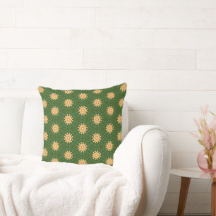 Coussin Jouer motif en vert + Jaune