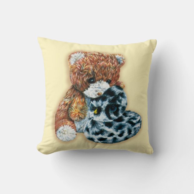 Coussin Jouet mignon peluche et canard enfants jaune couss (Recto)