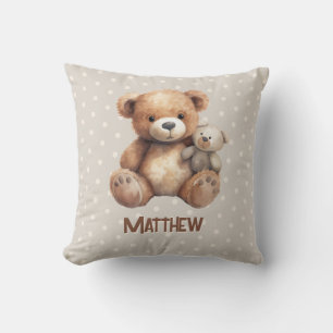 Coussin Jouet vintage Teddy Bear Neutral Beige Baby Nurser