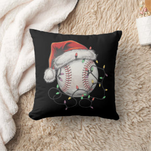 Coussin Joueur de baseball de Noël de père Noël Sports