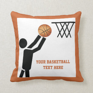 Coussin Joueur de basket-ball avec balle personnalisée