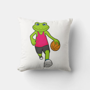 Coussin Joueur de basket-ball de grenouille