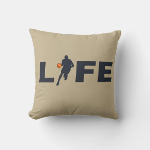 Coussin Joueur de basket-ball élégant écriture moderne