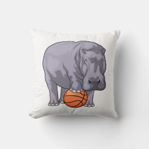 Coussin Joueur de basket-ball hippo