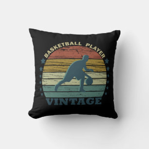 Coussin Joueur de Basket-ball Vintage Sunset