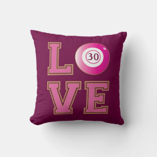 Coussin Joueur de bingo d'anniversaire