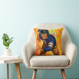 Coussin Joueur de football américain vintage quarterback e