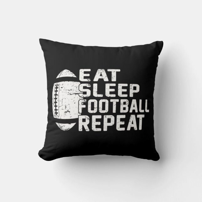 Coussin Joueur de football Dormir Football Répéter Aimer F (Recto)