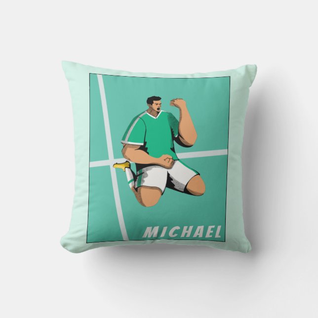 Coussin Joueur de football moderne Thème de sport Illustra (Recto)