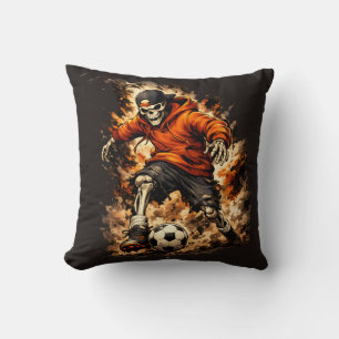 Coussin Joueur de football squelette Streetwear Cartoon –