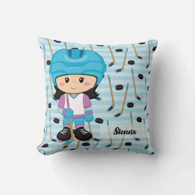 Coussin Joueur de hockey (Recto)