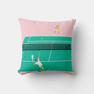Coussin Joueur de Match Art Moderne Pink Green