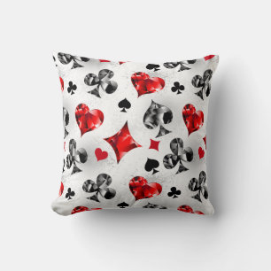 Coussin Joueur de poker Joueur de cartes de jouer costumes
