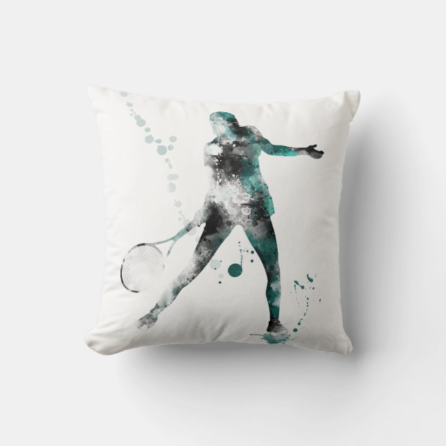 Coussin JOUEUR de TENNIS 3 - carreau (Recto)