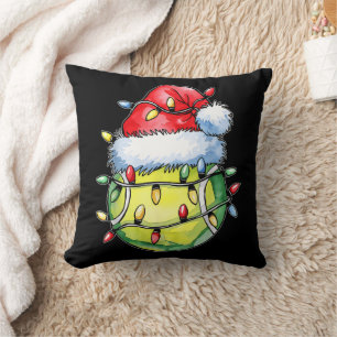 Coussin Joueur de tennis de Noël Chapeau de Père Noël