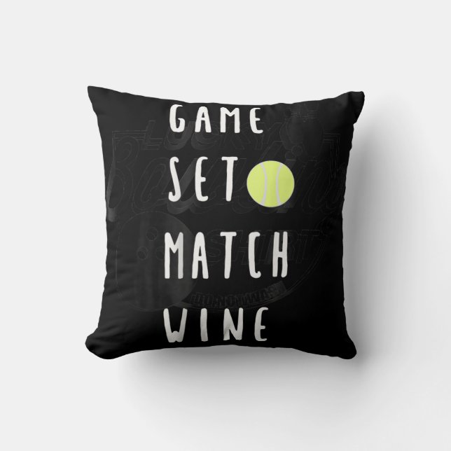 Coussin Joueur de tennis Wine Wine Lover (Recto)