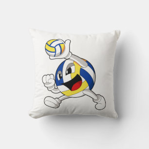 Coussin Joueur de volley-ball avec volley-ball