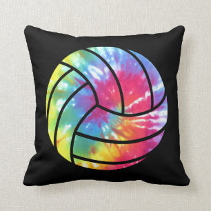 Coussin Joueur de volley-ball hippie couleur aquarelle