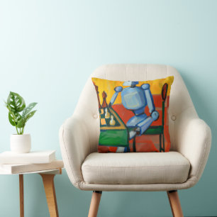 Coussin Joueur d'échecs Robot de Matisse