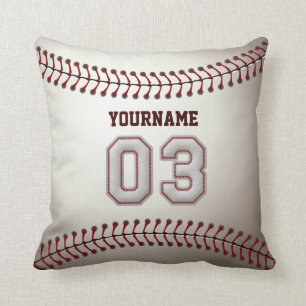 Coussin Joueur numéro 03 - points frais de base-ball