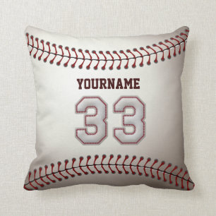 Coussin Joueur numéro 33 - points frais de base-ball