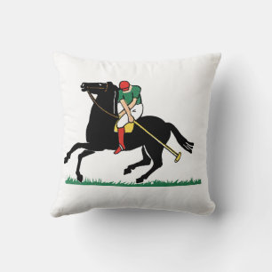 Coussin Joueur Polo vintage sur Pony
