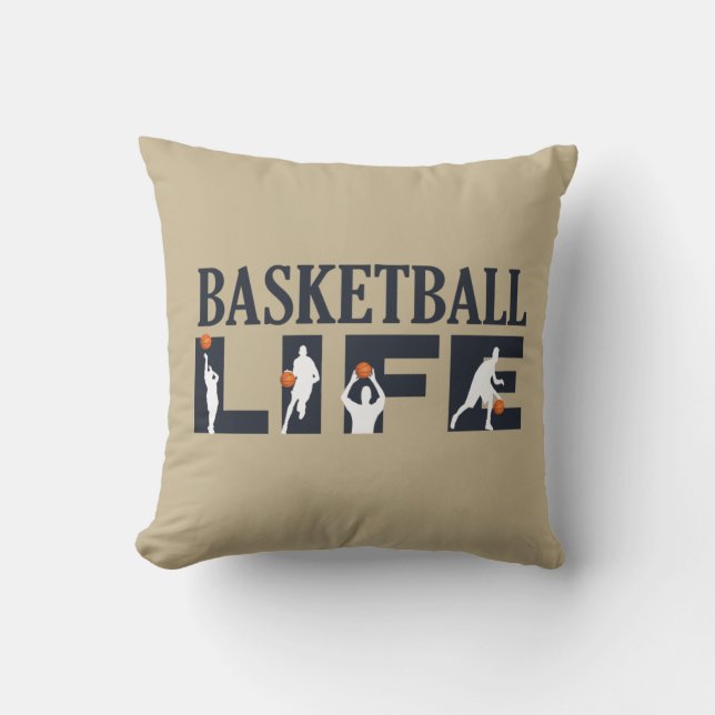 Coussin Joueurs de basket élégants (Recto)