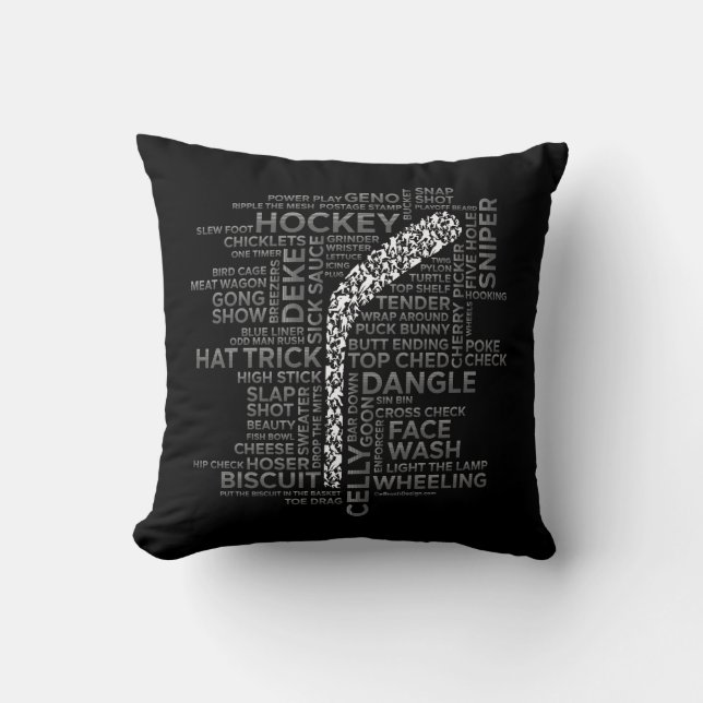 Coussin Joueurs de hockey et lang (Recto)