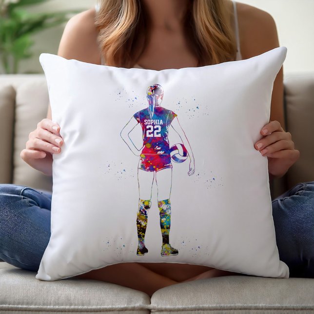 Coussin Joueuse de volley-ball féminine (Créateur téléchargé)