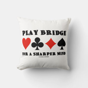 Coussin Jouez au Bridge pour un esprit plus vif Quatre cou