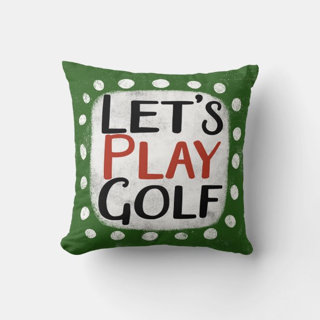 Coussin Jouons à l'Oreiller de golf (Recto)