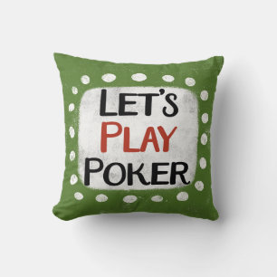 Coussin Jouons au poker Jouons à l'oreiller