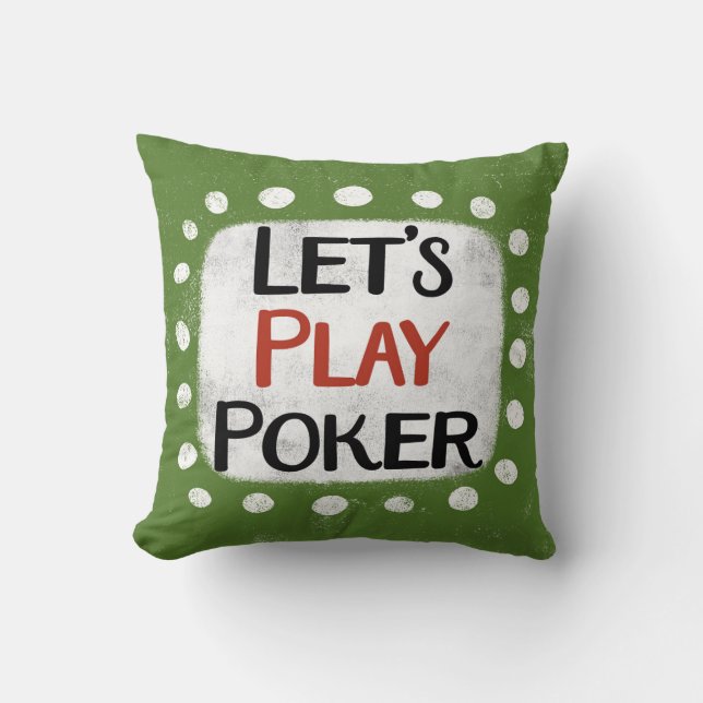 Coussin Jouons au poker Jouons à l'oreiller (Recto)