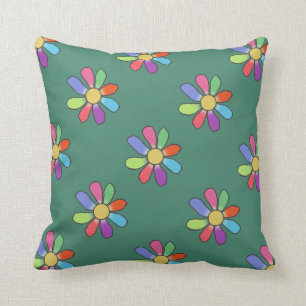 Coussin JOUR COLORÉ 2 floraux dans 1