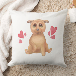 Coussin Jour d'adoption chien mignon