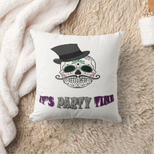 Coussin Jour de fête d'Halloween du crâne décoré mort